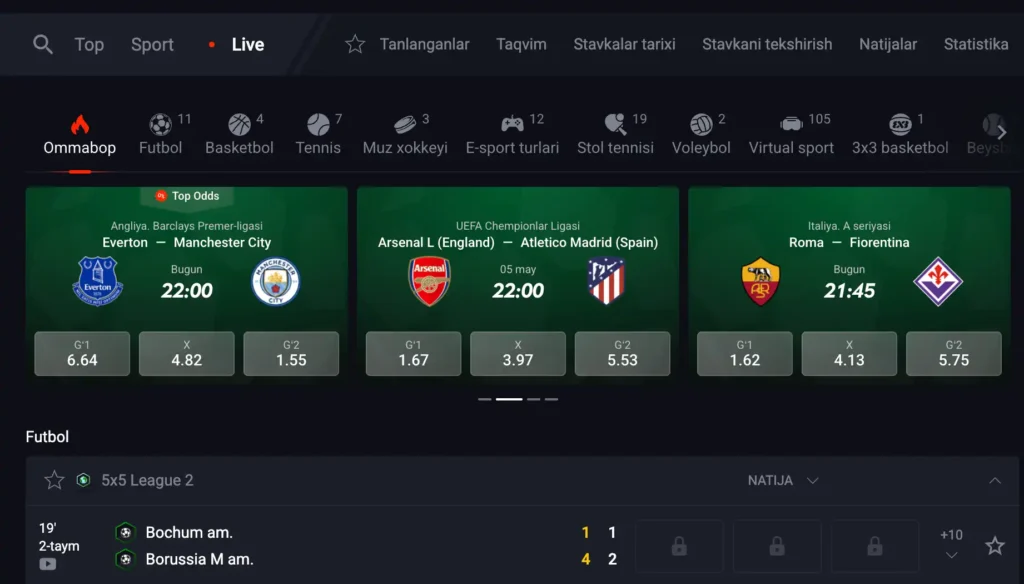 live betting in Uzbekistan